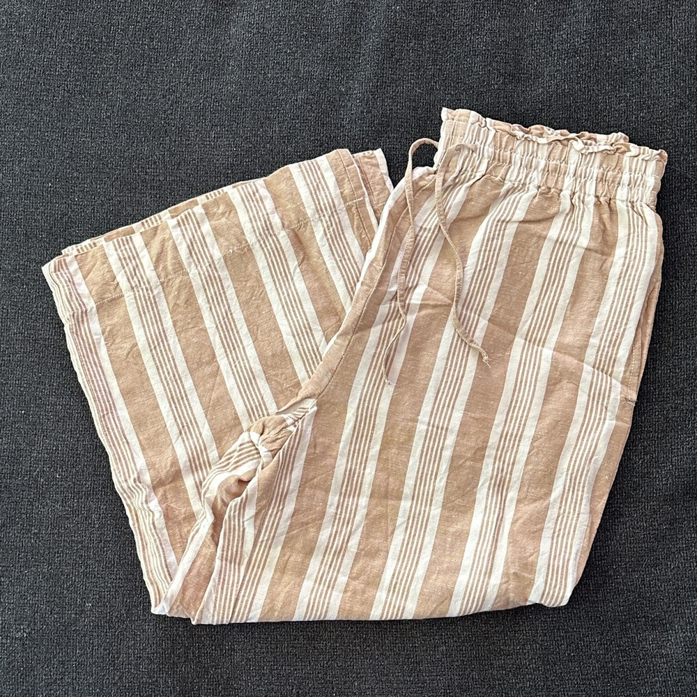 Madewell Striped linen pant
